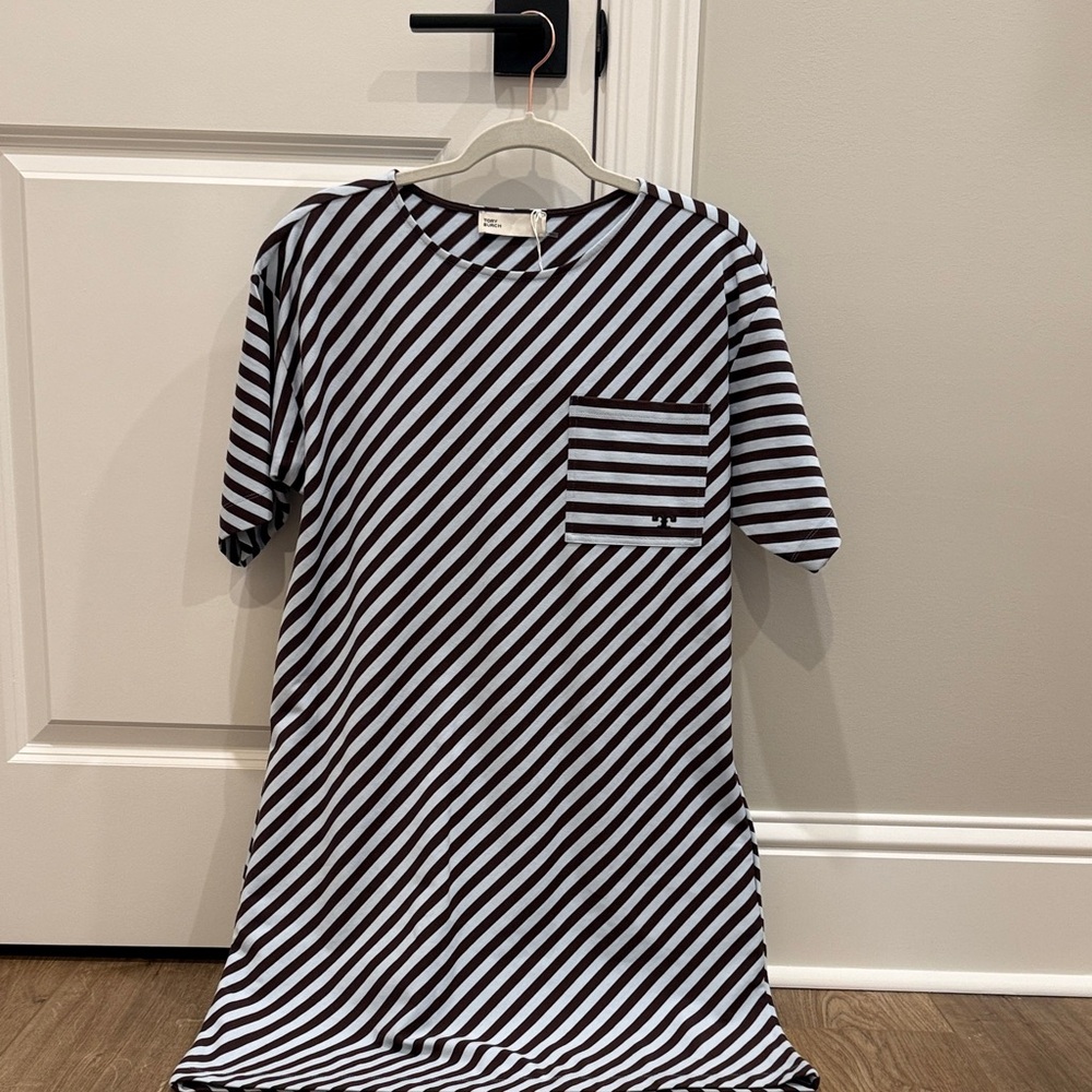 NWT Tory Burch Pocket Strip T-shirt dress